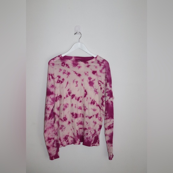 Year of Ours | Boyfriend Long Sleeve Pink Tie Dye Tee Size Small - Picture 5 of 8